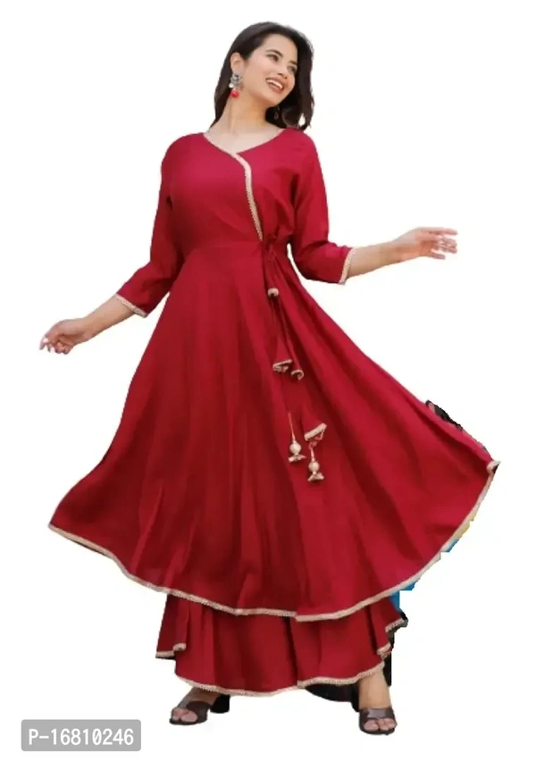 Stylish Fancy Rayon Kurta With Bottom - GR01 - XL, 1