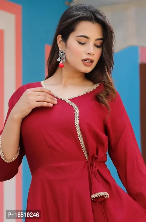 Stylish Fancy Rayon Kurta With Bottom - GR01 - XL, 1