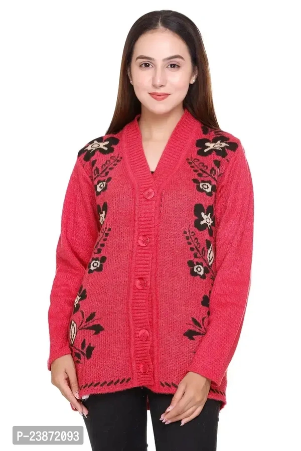 PIPASA Winter WEAR Full Sleeve Wool Cardigan for Women Girls BB-02GR - 1, S