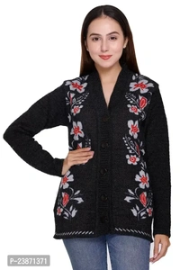 PIPASA Winter WEAR Full Sleeve Wool Cardigan for Women Girls BB-02GR - 1, S