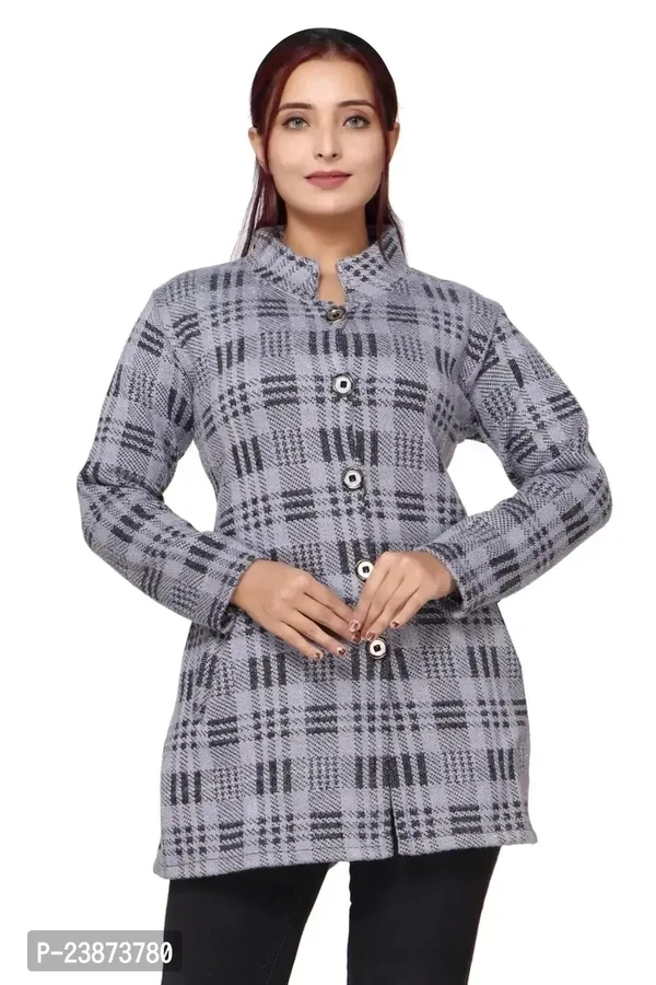 PIPASA Women Winter WEAR Full Sleeve Baby Soft Woolen Long Cardigan for Women Girls BB-03GR - 4, M