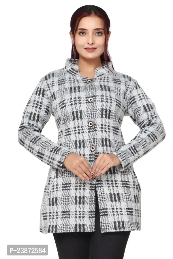 PIPASA Women Winter WEAR Full Sleeve Baby Soft Woolen Long Cardigan for Women Girls BB-03GR - 1, L
