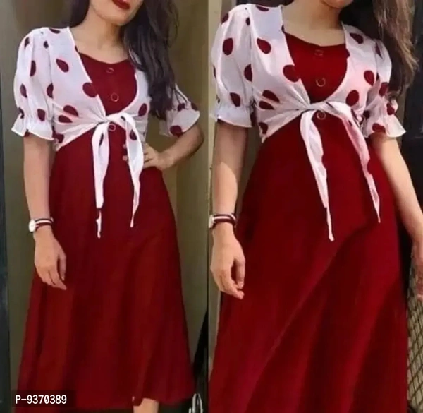 Crepe A Line Dresses - GR01 - 2, M