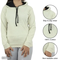 Ayvina Women's Full Sleeve Hooded Neck T Shirt BB-06GR - 1, M