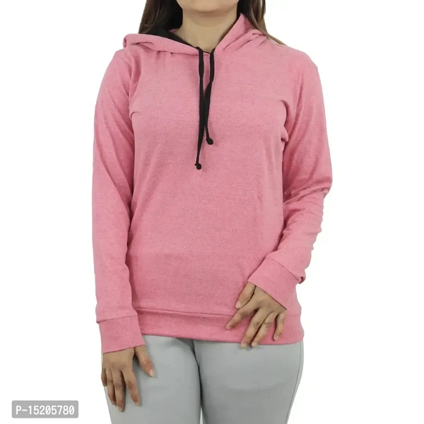Ayvina Women's Full Sleeve Hooded Neck T Shirt BB-06GR - 1, L