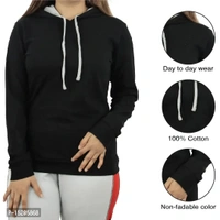 Ayvina Women's Full Sleeve Hooded Neck T Shirt BB-07GR - 1, M
