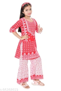 Stylish pretty Girl's Kurta Set -MH01 - 1, 3-4