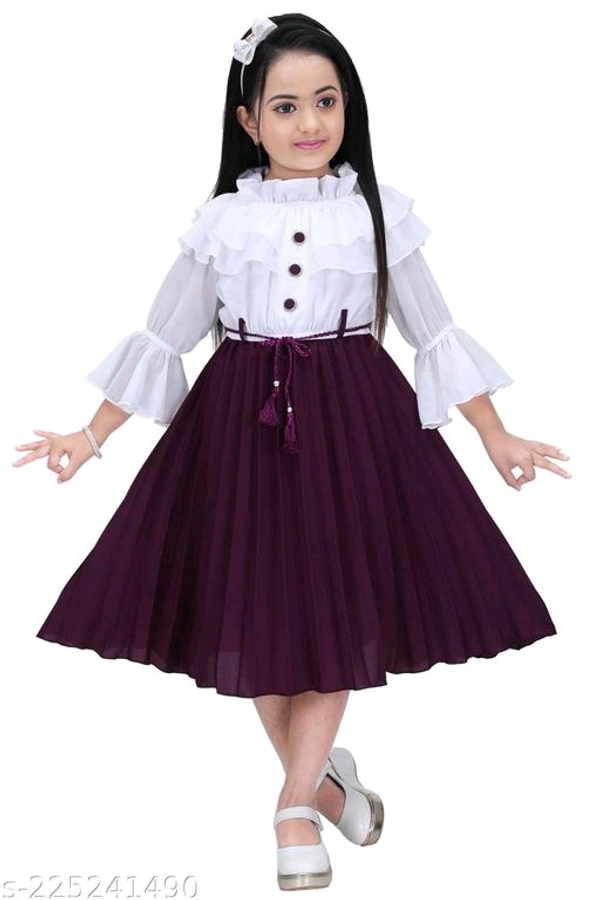 Girls Midi/Knee Length Party Dress - MH03 - 8-9