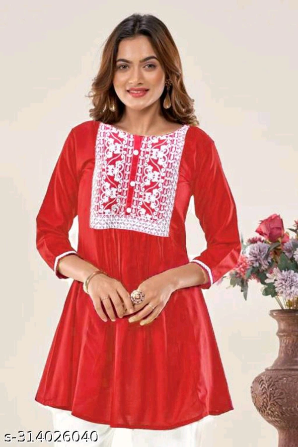 Trendy Auraa Cotton Blend Short Kurti For Women BB-11MH - 2, M