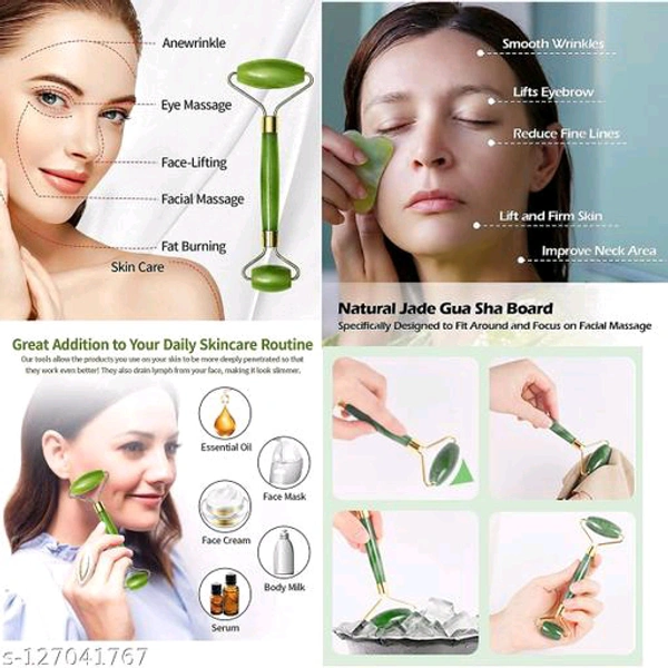 T-Shape Gold Energy Beauty Bar Electric Vibration Facial Massage Roller BB-49MH