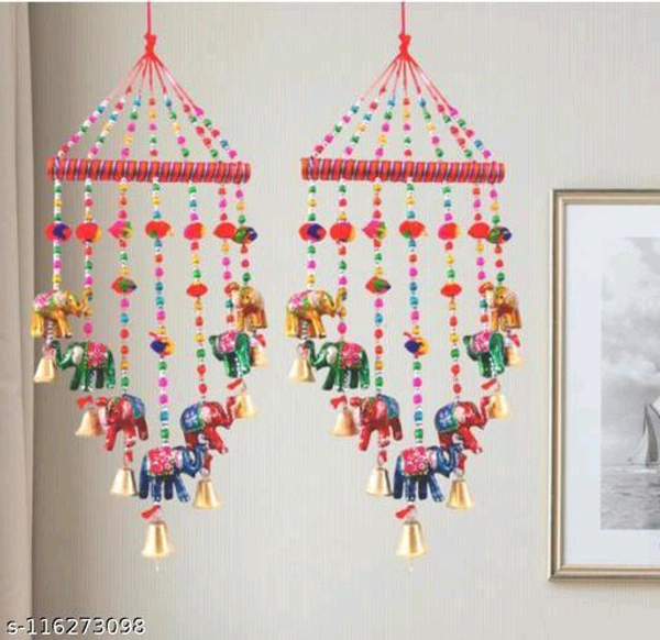 Sita Handicraft Handcrafted Rajasthani Bells Design Wall Hanging Decorative wall BB-41MH - 1
