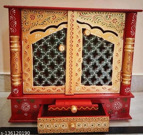 Door temple wall mount wall hanging home and office Wooden temple -dy0mh