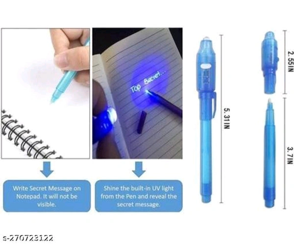 Stylish Invisible Ink Magic Pen with UV-Light Birthday Return -dy22mh