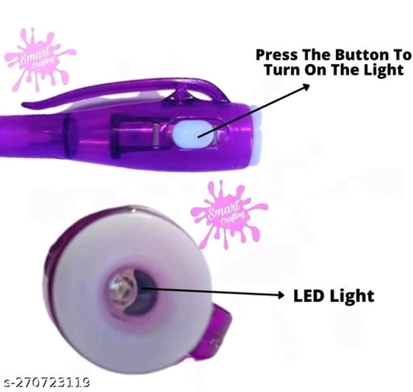 Stylish Invisible Ink Magic Pen with UV-Light Birthday Return -dy22mh