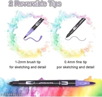 Corslet Dual Tip Brush Pen Brush Pens 24 Shades Dual Art Marker Pen-dy46mh