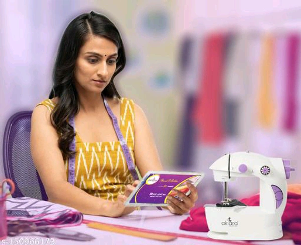 Akiara® Mini Sewing Machine For Home Tailoring Use | Mini Silai Machine | Mini Stitching With With Multicolour Threads and Bobbin Set BB-41MH