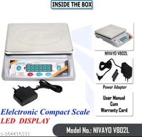 Quality Weight Machine For Kitchen/Shop With Power Adapter & 4V Re-Chargeable Battery Weighing Scale BB-60MH