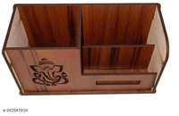 Wooden Pen Stand With Visiting Card & Mobile Holder-dy54mh