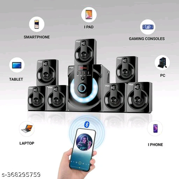 I KALL Vox V7171 Home Theatre 7.1 Speaker System (BT, Aux, USB and FM Connectivity) BB,-45MHBRC-0223