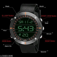 EDDY HAGER 800-BK Digital Army Sports Analog Watch - For Men BB-99MHBRC-0493