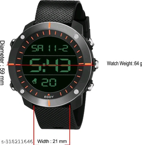 EDDY HAGER 800-BK Digital Army Sports Analog Watch - For Men BB-99MHBRC-0493