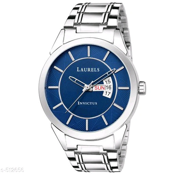 Laurels Essential White Dial DAY & DATE Funtion Men Watch BB-03MHBRC-0504 - 1