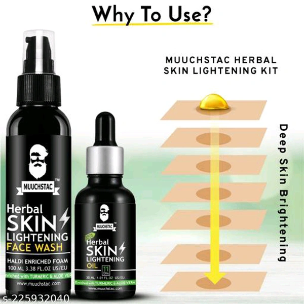 Muuchstac Herbal Skin Lightening Oil (30 ml) with Face Wash BB-79MHBRC-0661