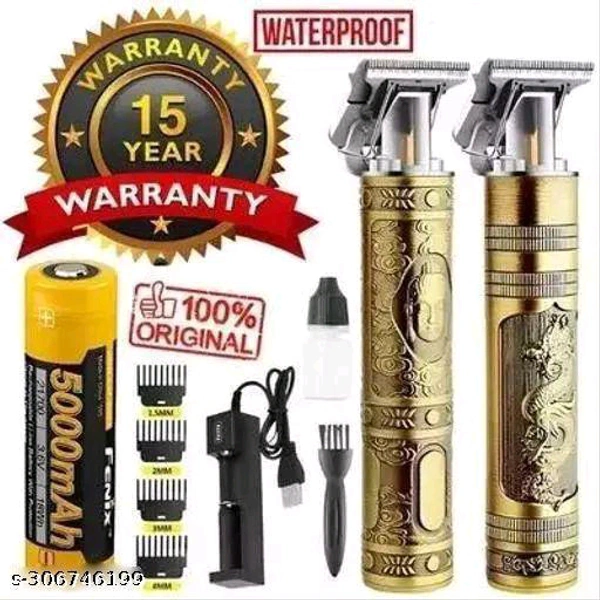 golden metal Men's Hair Trimmer Heavy Quality Rechargeable Buddha Trimmer Machine BB-36MHBRC-0758