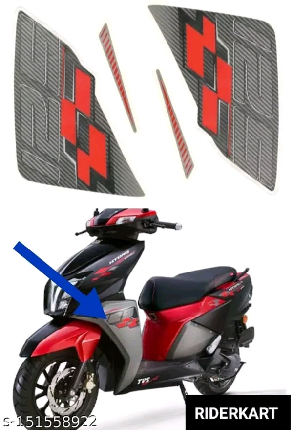 TVS Ntorq Race XP 125 Red Side Panel sticker Strong BRC-1031-dy96mh