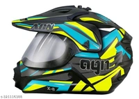 FOROLY Autogreen X-8 with Pc Visor ABS Material Unisex Motocross Motorbike Helmet BRC-1072-dy34mh - 1