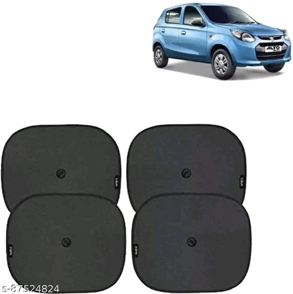 Aksmit Side Window Sun Shade For Maruti Suzuki Alto 800 (Black, Pack Of 4) BRC-1105-dy53mh - 1