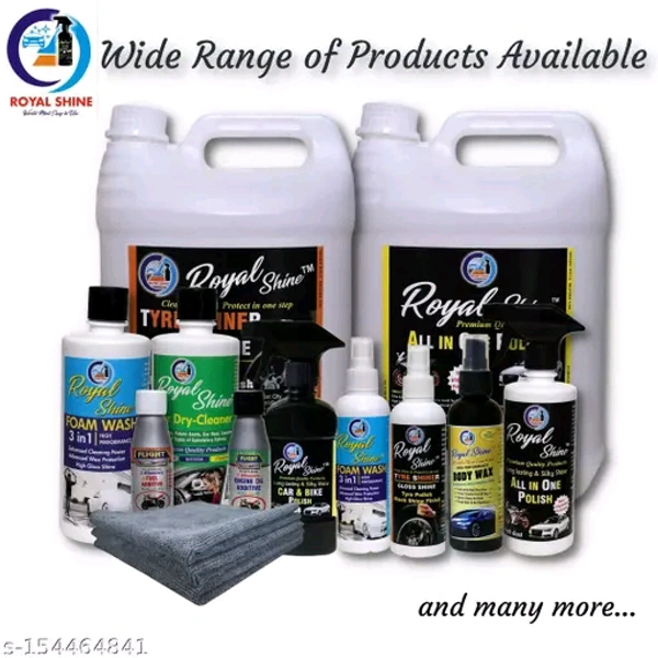Royal Shine Car Polish 300ml(Spray)  with Car and Bike Shampoo BRC-1141-dy79mh