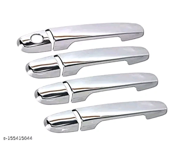 Car Handle Latch Cover Scratch Guard Chrome Finish Front Rear Compatible BRC-1260-dy24mh