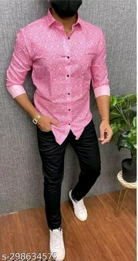 Men Classic Party Wear Cotton Print Stitched Shirts BRC-1368-dy97mh - 1, M