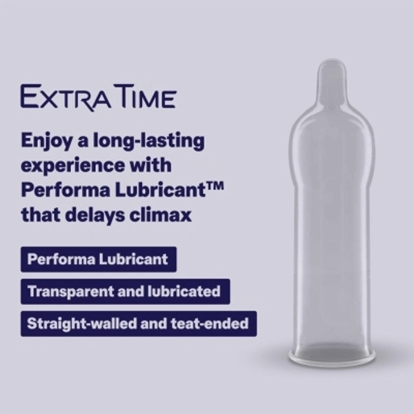 DUREX Extra Time CondomPremium, Premium & Ultra Thin Condom - L