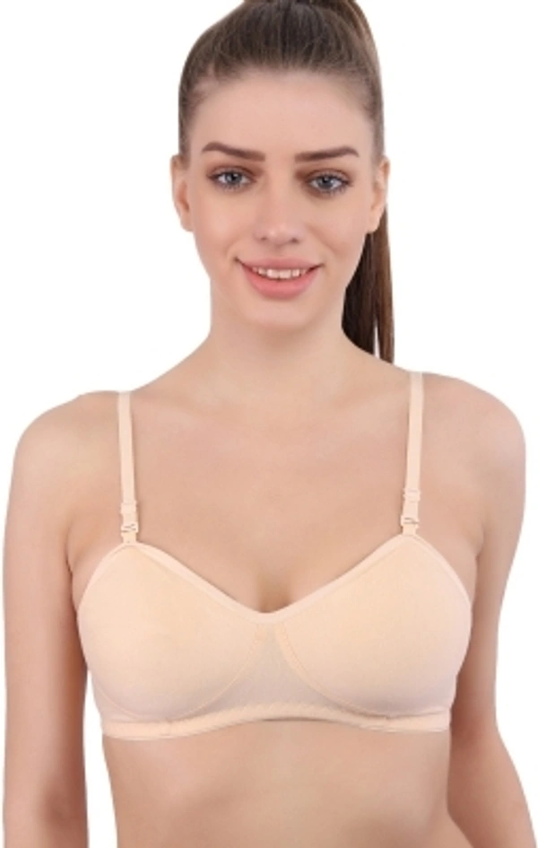 Regular Effectinn Admiss Seamless Cup Soft Padded Bra Women Full Coverage Lightly Padded Bra - Skin