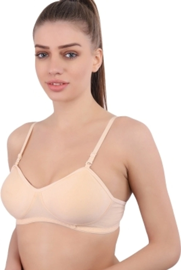 Regular Effectinn Admiss Seamless Cup Soft Padded Bra Women Full Coverage Lightly Padded Bra - Skin