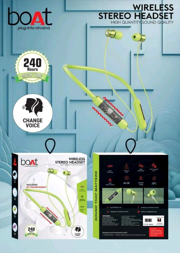 Boat Transparent Wireless Neckband 