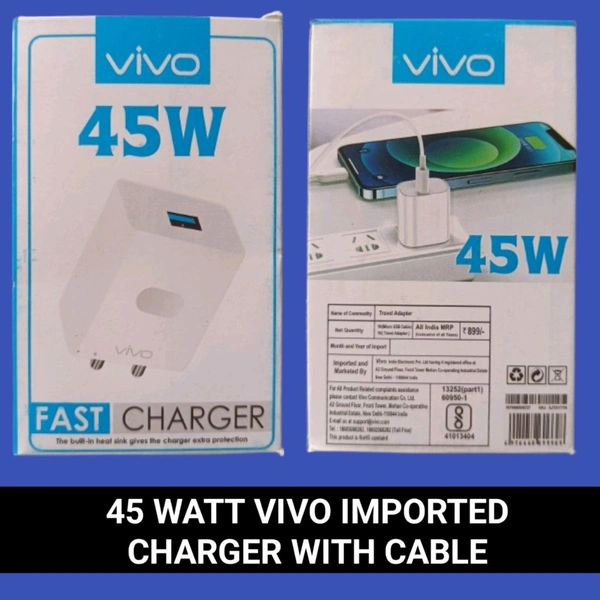 45 Watt Vivo Imported Charger With V8/Micro USB Cable