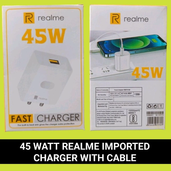45 Watt Vivo,Oppo,Realme, OnePlus,MI Importad With Type C Cable (Set of 10)