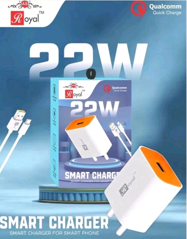 Royal 22W Qualcomm Quick Charger Single USB Micro Cable 