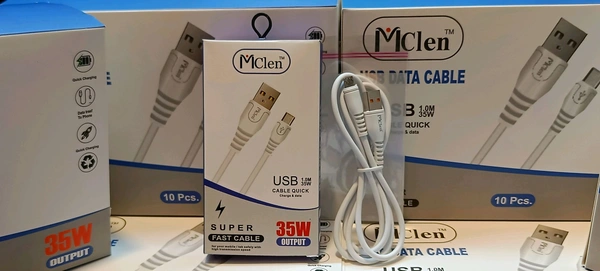 Mclen 35 Watt V8/Micro USB Quick Data Cable (10 Piece Master Box)