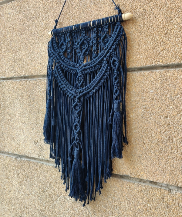 Macrame Boho Wall Hanging - 35cmx50cm, Navy