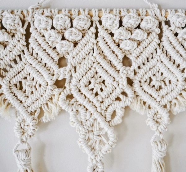 Macrame Bohemian Wall Hanging - 95cmx65cm, natural