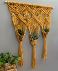 Macrame Plant Hanger - 50cmx70cm, Tan