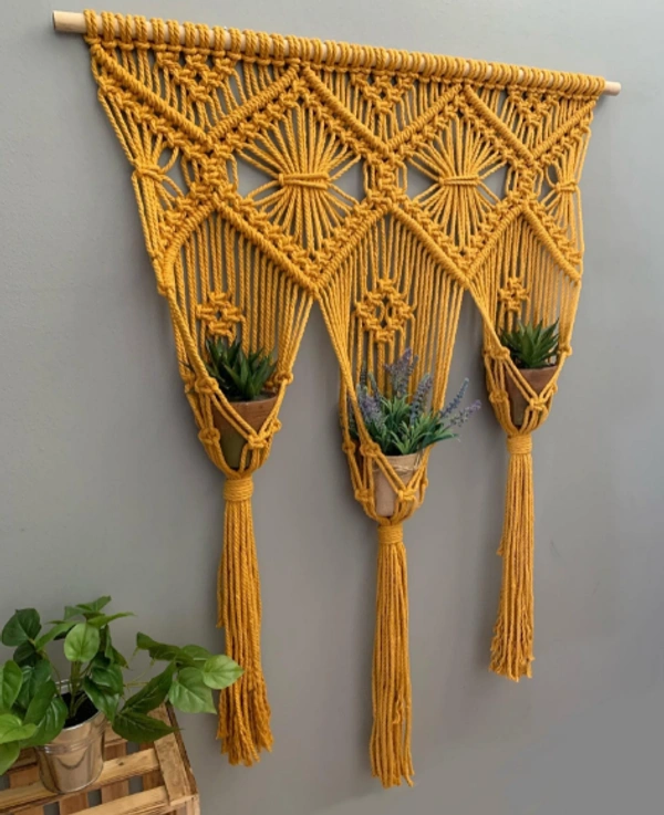 Macrame Plant Hanger - 50cmx70cm, Tan