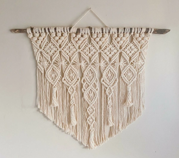 Macrame Bohemian Wall Hanging - 72cmx80cm, Natural