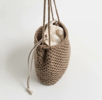 Macrame Shoulder Bag - 22cmx20cm, Beige