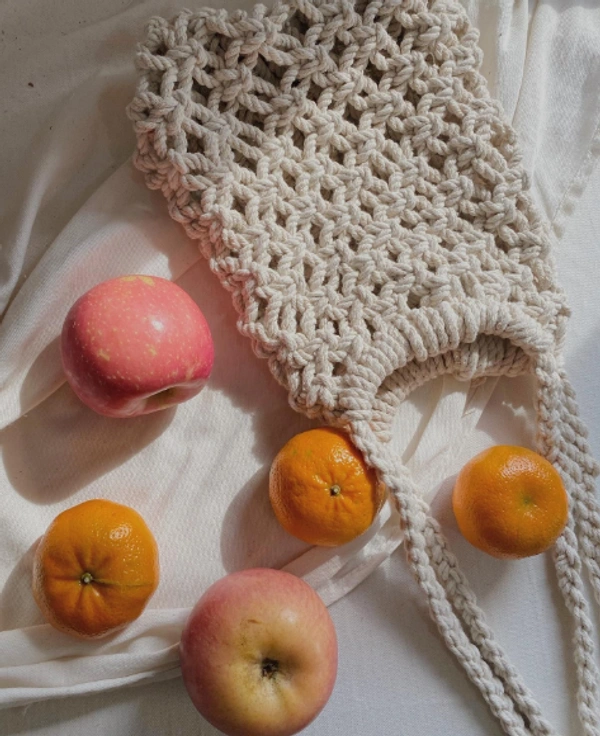 Macrame Shoulder Bag - 22cmx24cm, Natural