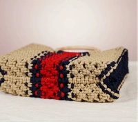 Macrame Handheld bag - 28cmx23cm, Multi